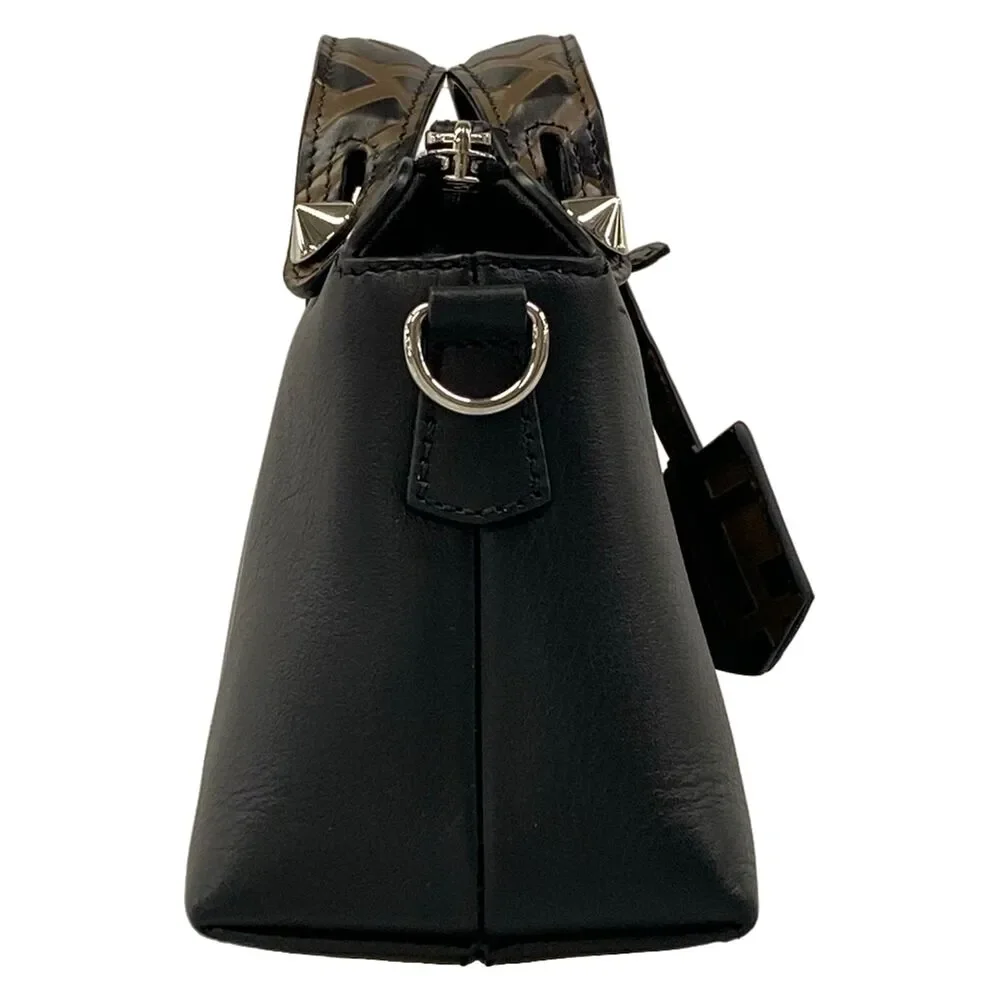 Fendi Mini By The Way Handbag 8BL145 Black Dark Brown